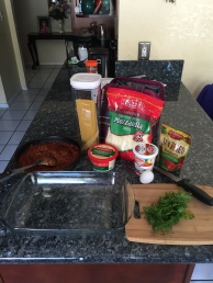 Ingredients for Lasagna Con Sabor